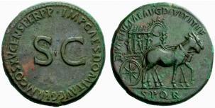 RIC] (= RPC II 871, geprägt in Ephesus) Avers: IVLIA AVGVSTA DIVI TITI F; Iulia mit kurzem Haarknoten im Nacken.