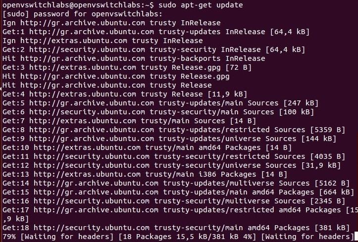 Για την εγκατάστασή του OpenVSwitch χρειάζονται πρώτα να καλύψουμε κάποιες εξαρτήσεις του linux και έτσι προβαίνουμε στις