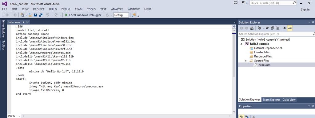 MS Visual Studio Παρομοίως η δημιουργία της εφαρμογής μπορεί να γίνει και στο περιβάλλον του Visual Studio Professional 2015 της Microsoft (ή σε προγενέστερα versions, ή στο Visual Studio Community).