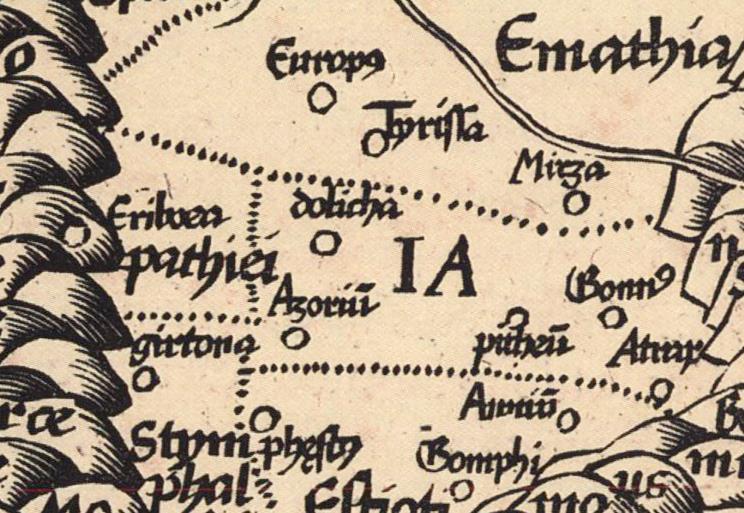 39 ο 30 ) (22 ο 05, 39 ο 59 ) Γεωγραφία Κ. Πτολεμαίου (~150 μ.χ.). Έκδοση Χάρτη Στρασβούργου (1525).