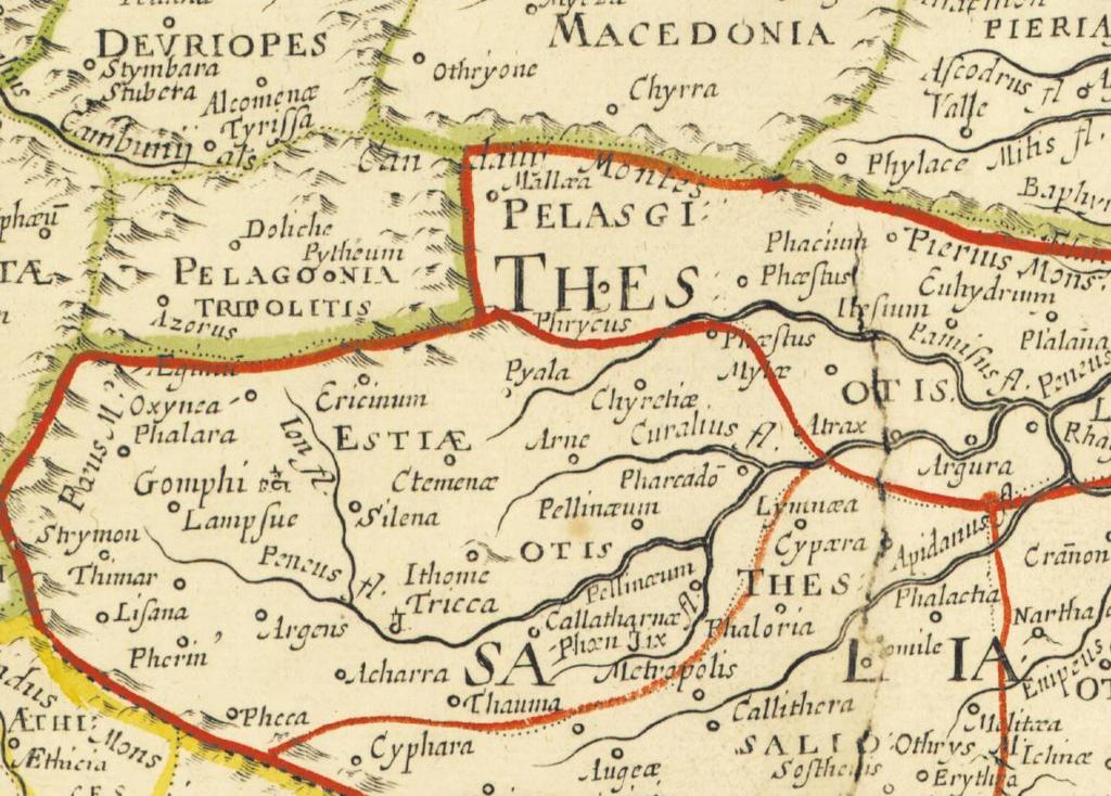 Από τον χάρτη (Graeciae antiquae descriptio) του