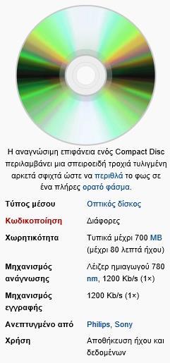CD Χαρακτηριστικά Η ταχύτητά των CD-ROM ξεκίνησε από 1 Kb/sec