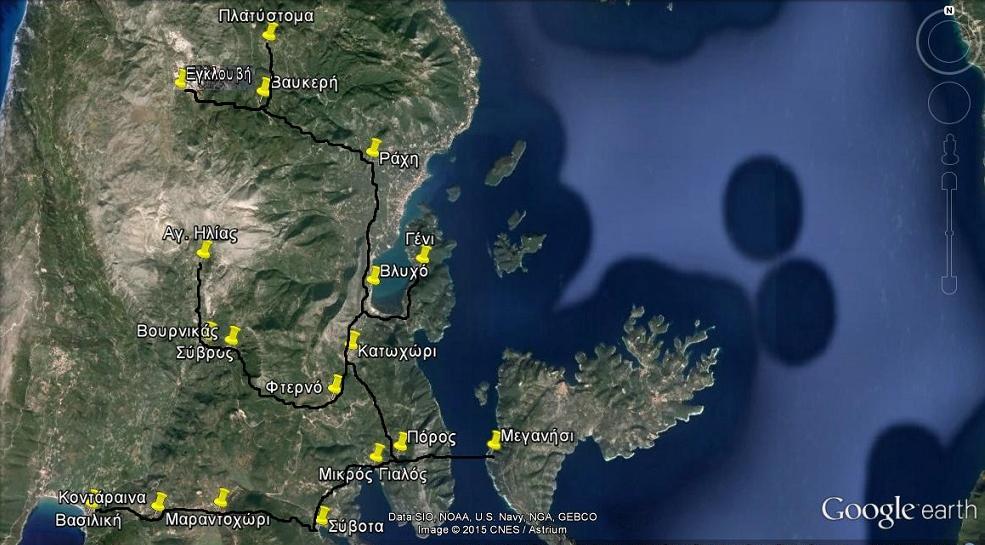 4.3.2 Γραμμή R-24 Η γραμμή R-24 καλύπτει κυρίως το νότιο και ανατολικό μέρος του νησιού.