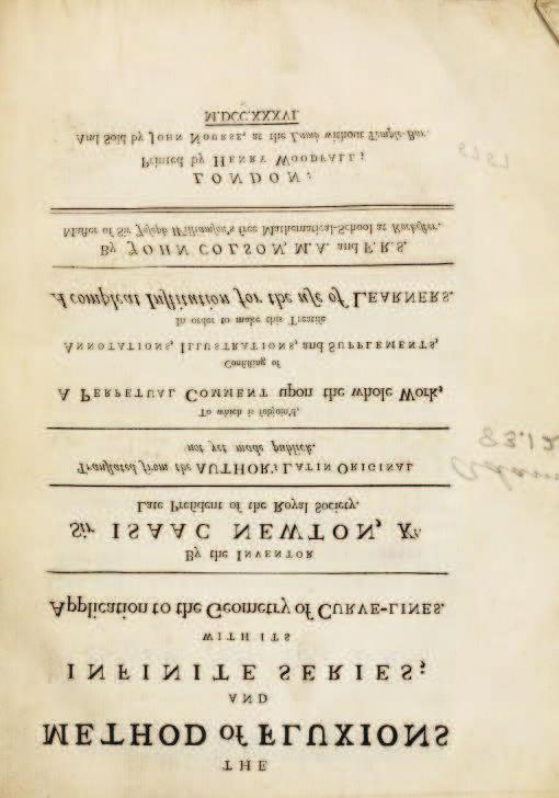 Knjiga je sicer izšla šele po njegovi smrti, leta 1736, v angleškem prevodu J. Colsona.