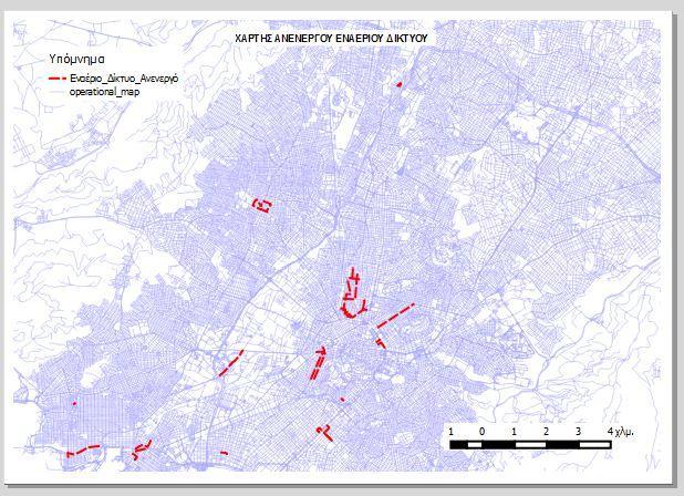Εικόνα 74: Χάρτης Ανενεργού Εναερίου Δικτύου Επίσης με την ίδια