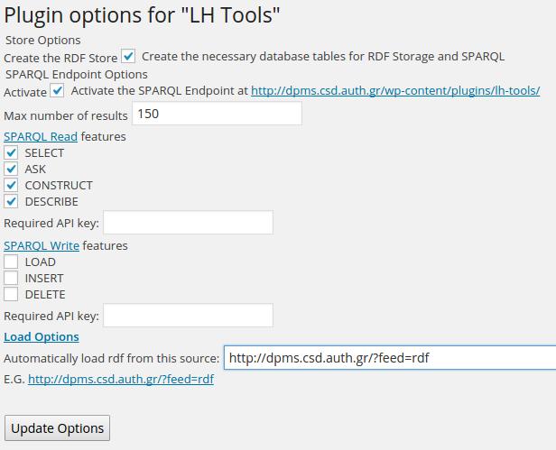 Εικόνα 32: Ρυθμίσεις LHTools 4.
