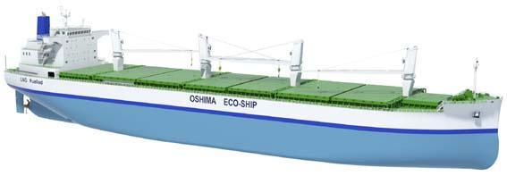 1 Oshima Eco-Ship Η Oshima Slipbuilding Co, Ltd και η DNV ολοκλήρωσαν το πρώτο ορόσημο ενός κοινού προγράμματος για την ανάπτυξη του οικολογικού πλοίου - ECO-πλοίο 2020- του μέλλοντος.