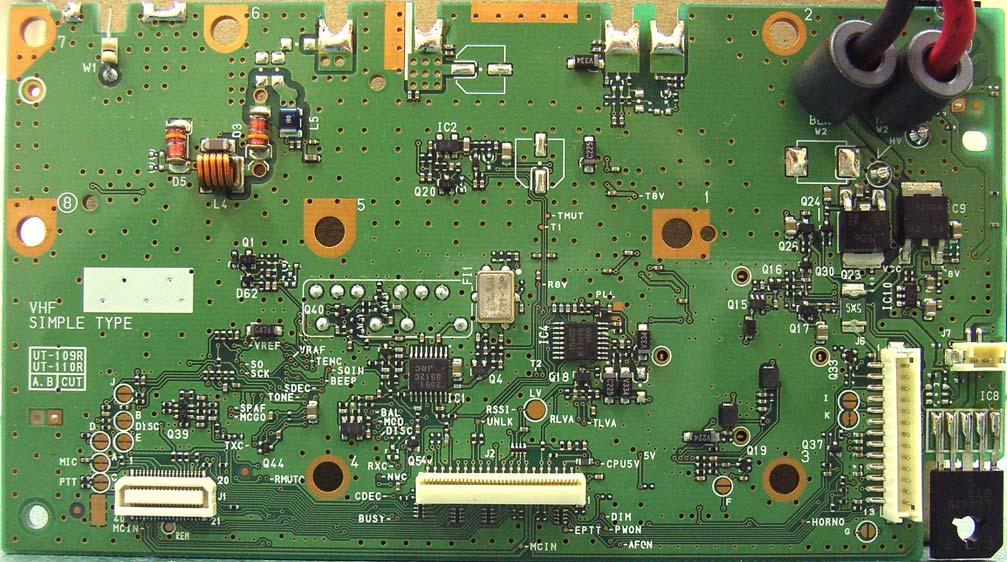 MAIN-A UNIT (TP VIEW) + LINE REGULATR (IC9) VCC LINE ITCH (Q) R8 LINE REGULATR (Q0) CPU5 LINE REGULATR (IC0) RIPPLE FILTER (Q7) VC