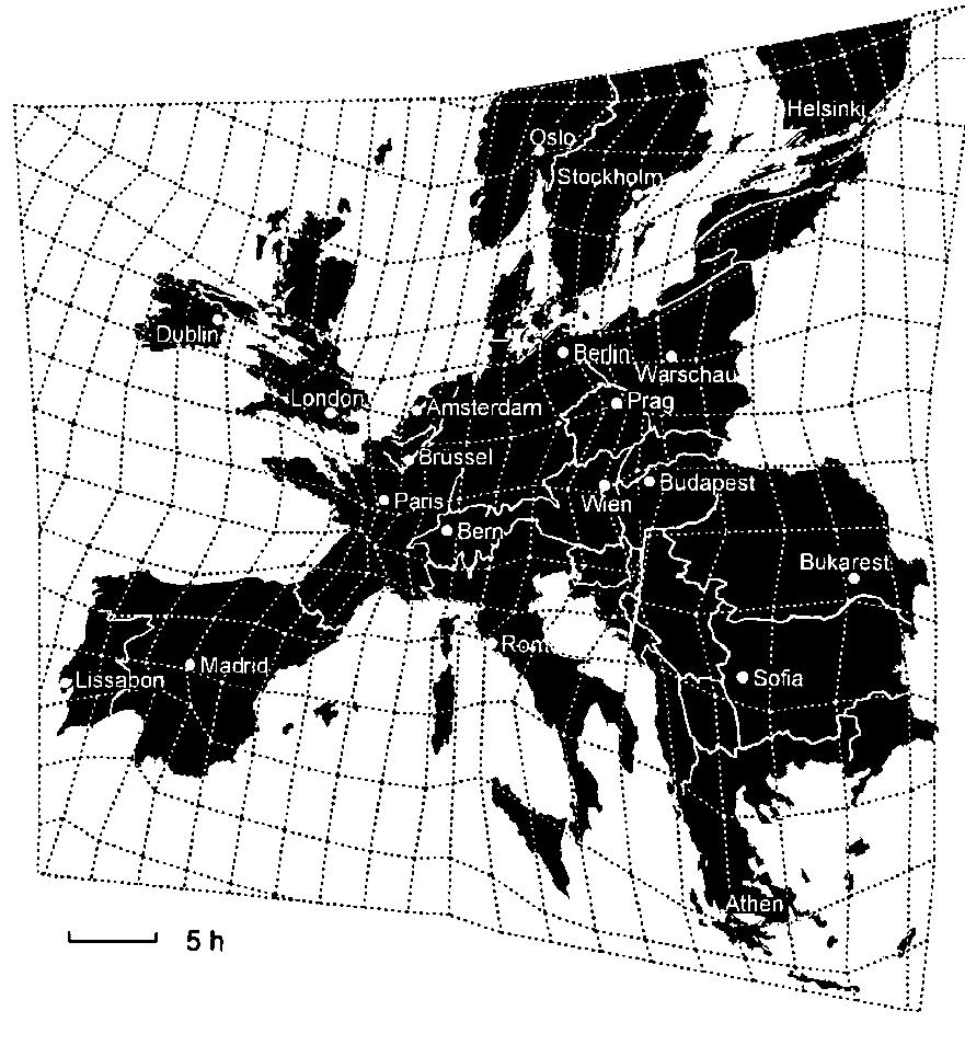 απόσταση Βασικός Χάρτης της Ευρώπης Ο Χάρτης