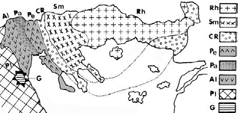 2. ΠΕΡΙΒΑΛΛΟΝ ΤΗΣ ΠΕΡΙΟΧΗΣ ΜΕΛΕΤΗΣ 28 στειοϊζηµατογενής σειρά Περµίου - Κάτω Τριαδικού και τέλος τα ανθρακικά - νηριτικά ιζήµατα Μέσου Τριαδικού - Μέσου Ιουρασικού.