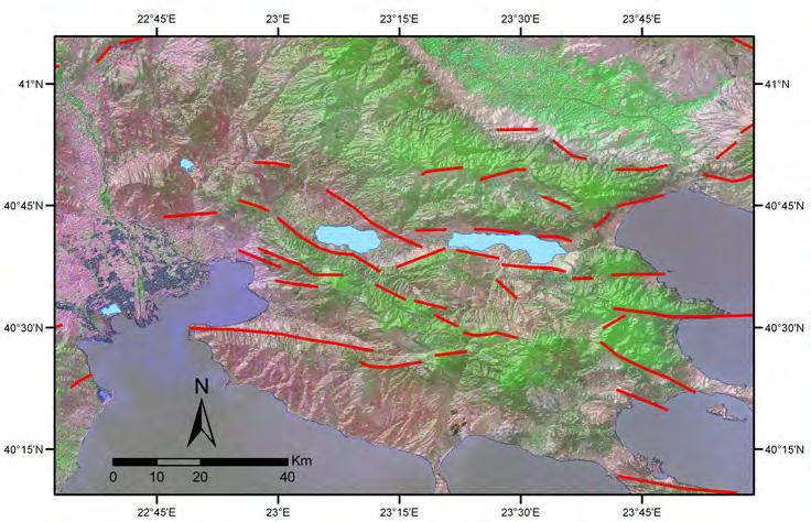 2. ΠΕΡΙΒΑΛΛΟΝ ΤΗΣ ΠΕΡΙΟΧΗΣ ΜΕΛΕΤΗΣ 33 σθησης των ρηγµάτων, ο οποίος κυµαίνεται από 0,3 µέχρι 0,6mm/yr (Παυλίδης, 2003). Μετά από τον σεισµό του 1978, οι εργασίες των Papazachos et al.