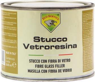 Pote para misturar. Lã de vidro. Pincel de cerda curta. Modo de uso: Limpar e desengordurar muito bem o suporte a reparar. Lixar com papel abrasivo com granulado 40/60/80.