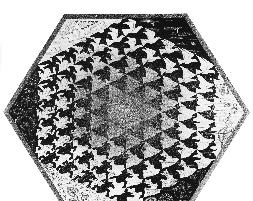 Και το χέρι του ζωγράφου είναι στην περίπτωση του Escher το χέρι της νόησης που μπορεί να δημιουργήσει και την εικόνα του.