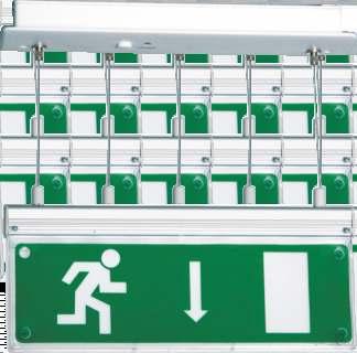 Test charge On-off power Addressable Light Διευθυνσιοδοτούμενα φωτιστικά ασφαλείας IP65 IP42