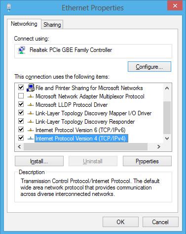 5. Πατήστε Internet Protocol Version 4(TCP/IPv4) (Internet Protocol έκδοση 4 (TCP/IPv4))
