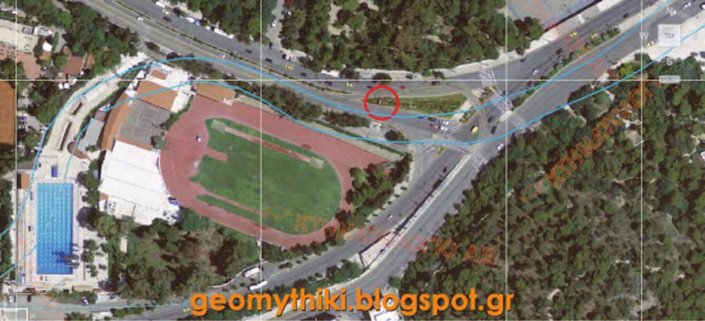 Ακολουθεί απόσπασμα της περιοχής από έναν τέτοιο χάρτη (φύλλο χάρτη ΑΚΡΟΠΟΛΙΣ): Τη συγκεκριμένη πηγή έχει εντοπίσει και ο κ. Χιώτης σε δική του έρευνα για τη θέση του διαλόγου.