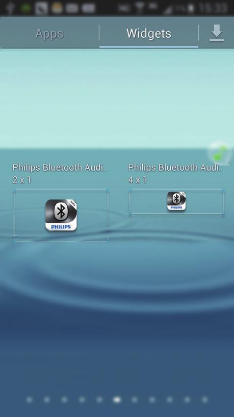 Apps Ενεργοποίηση του Bluetooth με την εφαρμογή Philips Bluetooth Audio Connect Προσθήκη του AS170 στην Αρχική σας οθόνη Σημείωση Βεβαιωθείτε ότι το AS170 είναι ενεργοποιημένο.