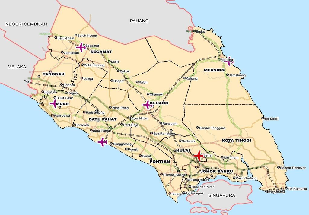 6-23 Rajah 6-18 menunjukkan lokasi terminal udara dan padang terbang dan Jadual 6-13 menunjukkan unjuran potensi permintaan transit udara.
