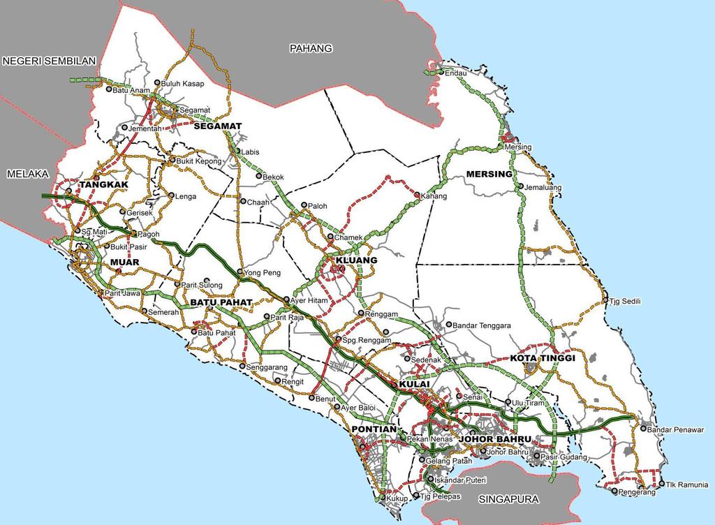 5-13 B9 PELAN CADANGAN PENGANGKUTAN PERSENDIRIAN NEGERI JOHOR PELAN KUNCI B3 B8 LAUT CINA SELATAN B9 A4 A3 A7 A1 B12 B2 B1 PETUNJUK B10 A2 Lebuhraya Sediada SELAT MELAKA B6 A5 Jalan Utama