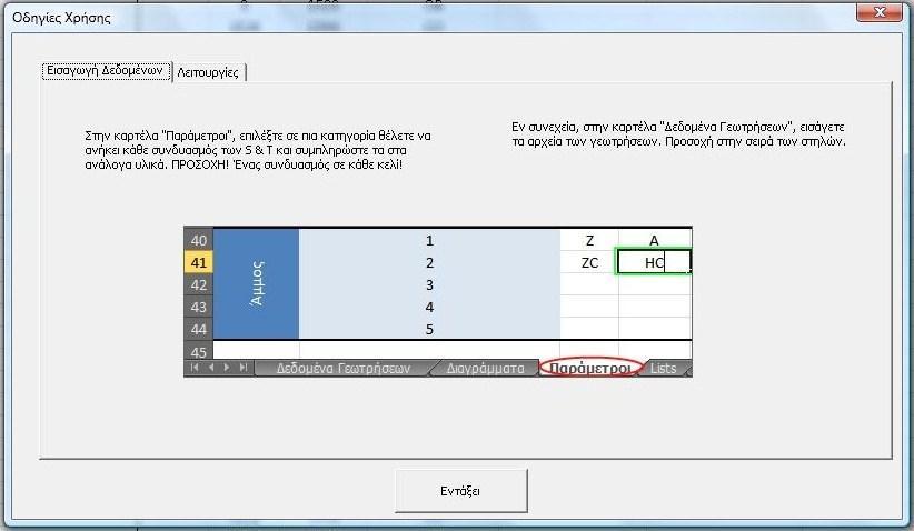 επιλογές. Η πρώτη (Σχήμα 4.13) σχετίζεται με την εισαγωγή δεδομένων και η δεύτερη (Σχήμα 4.