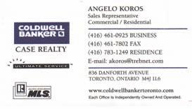 West Toronto, Ontario M3H 5Y4 Michael Papadouris P.Eng Broker mpapadouris@trebnet.com 988 Bathurst Street Toronto, ON M5R 3G6 T. 416.535.3103 F.