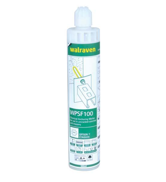 WPSF100 Chemické kotvy Prehľad produktov Vlastnosti a výhody Chemická kotva je polyesterový roztok, ktorý má certifikáty LEED a VOC.