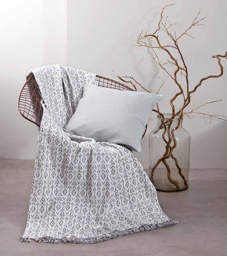 Asanti Blue ΤΗROWS 80% Cotton - 20% Polyester