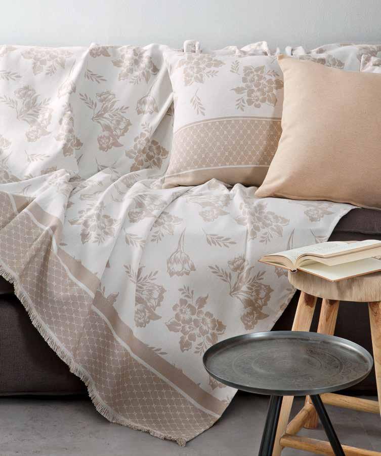 Quinta Gray ΤΗROWS 80% Cotton - 20% Polyester Quinta Beige ΤΗROWS