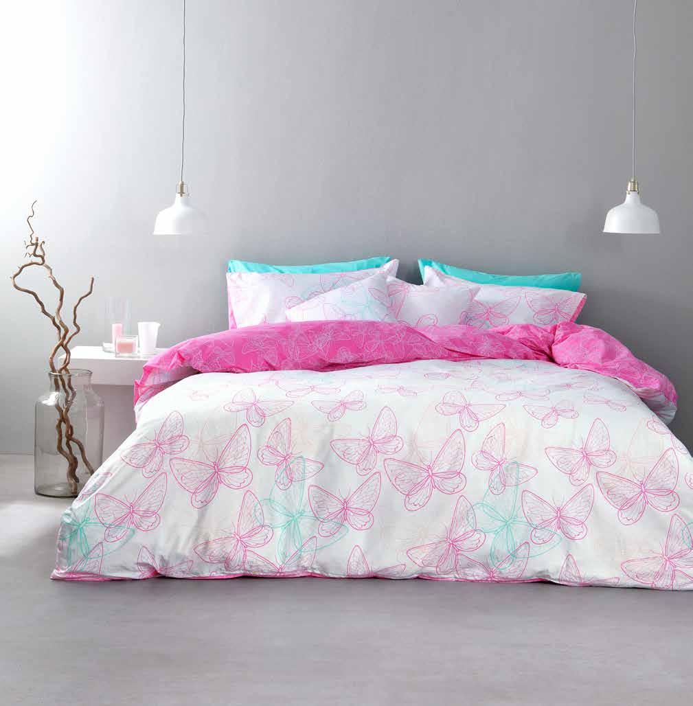 Farfalita Pink BED LINEN 100% Co