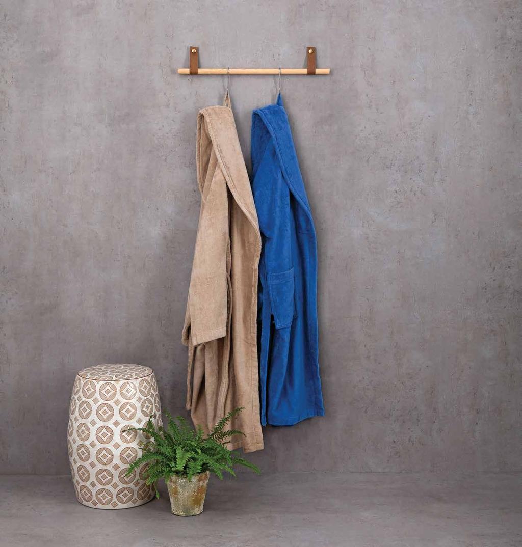 Spa ΒATHROBES 100% Velour Cotton, 400 gsm Beige