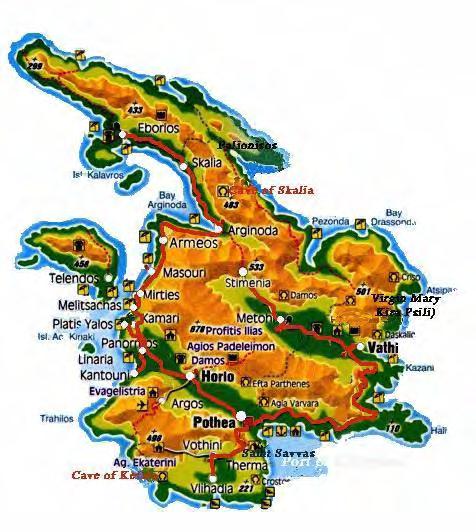 12 2. ΥΛΙΚΑ ΚΑΙ ΜΕΘΟΔΟΙ 2.1. Περιοχή Έρευνας Η έρευνα πραγματοποιήθηκε στη νήσο Κάλυμνο (Εικ. 2.1), η οποία είναι άρρηκτα συνδεδεμένη με τη σπογγαλιεία.