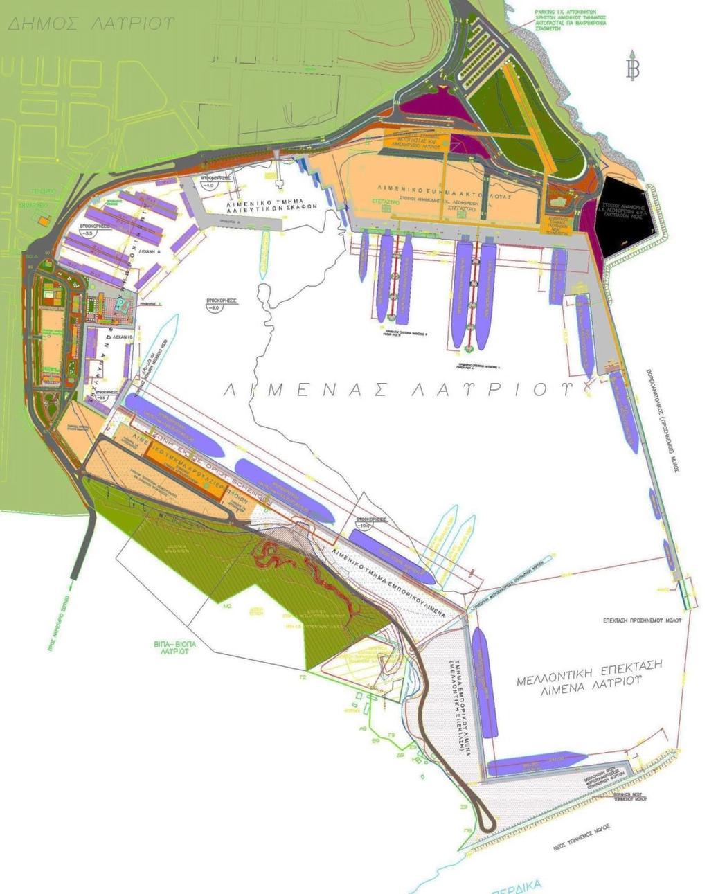 Σχήμα 3. Γενικό Προγραμματικό Σχέδιο (Master Plan) λιμένα Λαυρίου 2.