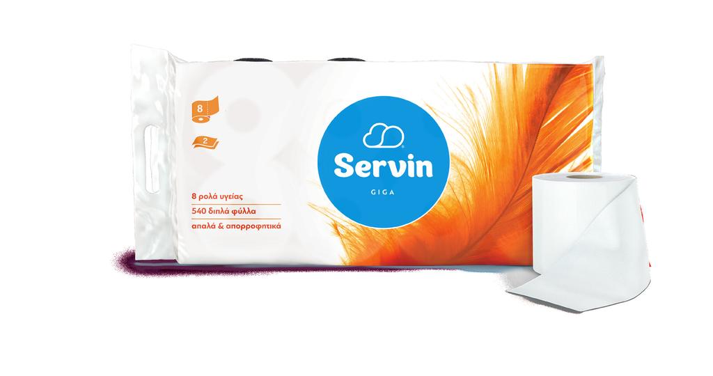 Servin Quality Χαρτί υγείας 6 SERVIN CLASSIC 10 ΡΟΛΑ ΥΓΕΙΑΣ 2ΦΥΛΛΟ Επεξεργασία / Plain