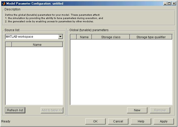 Model Parameter Configuration Dialog Box (Καθορισµός παραµέτρων µοντέλου) Το παράθυρο Model Parameter Configuration επιτρέπει την παράκαµψη των ρυθµίσεων του πεδίου Inline Parameters για επιλεγµένες