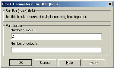 2.2 Βιβλιοθήκη Power System Blockset 2.2.1 Connectors 2.2.1.1 Bus Bar Γενική Περιγραφή Το µπλοκ αυτό υλοποιεί έναν κόµβο ενός δικτύου. Επιτρέπει την σύνδεση διαφορετικών µπλοκ.