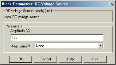 2.2.2.4 Controlled Voltage Source Το µπλοκ της ελεγχόµενης πηγής τάσης υλοποιεί µία πηγή τάσης ελεγχόµενη από ένα σήµα µέσα από το Simulink.