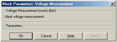 2.2.6.4 Voltage Measurement Γενική Περιγραφή Το µπλοκ αυτό µετράει τη στιγµιαία τάση µεταξύ δύο κόµβων.
