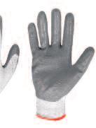 Γάντια ελαστικά ενιαίου νήματος με παλάμη καλυμμένη με πολυουρεθάνιο.