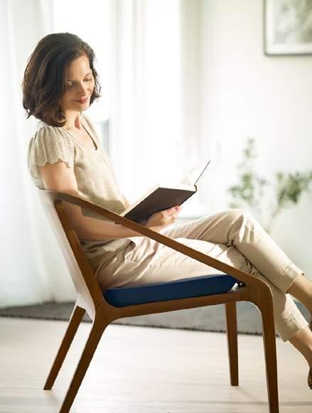 Μαξιλάρι καρέκλας Αυτό το μαξιλάρι κατανέμει το βάρος σας ισότιμα επάνω στην επιφάνεια, αυξάνοντας την άνεση και μειώνοντας το μούδιασμα όταν κάθεστε.