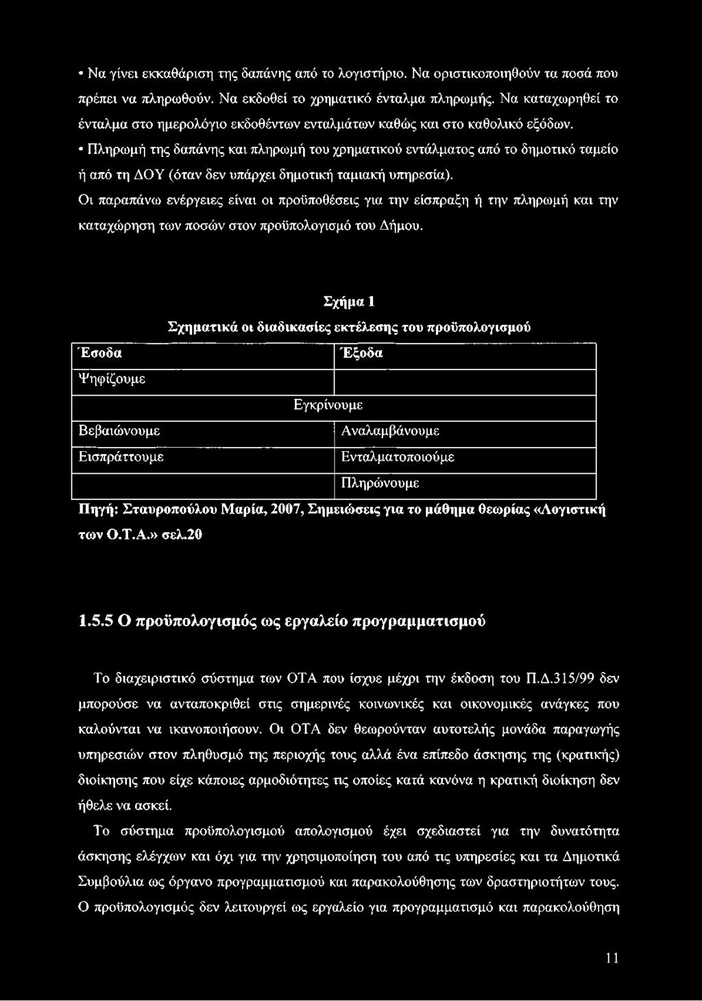 Πληρωμή της δαπάνης και πληρωμή του χρηματικού εντάλματος από το δημοτικό ταμείο ή από τη ΔΟΥ (όταν δεν υπάρχει δημοτική ταμιακή υπηρεσία).