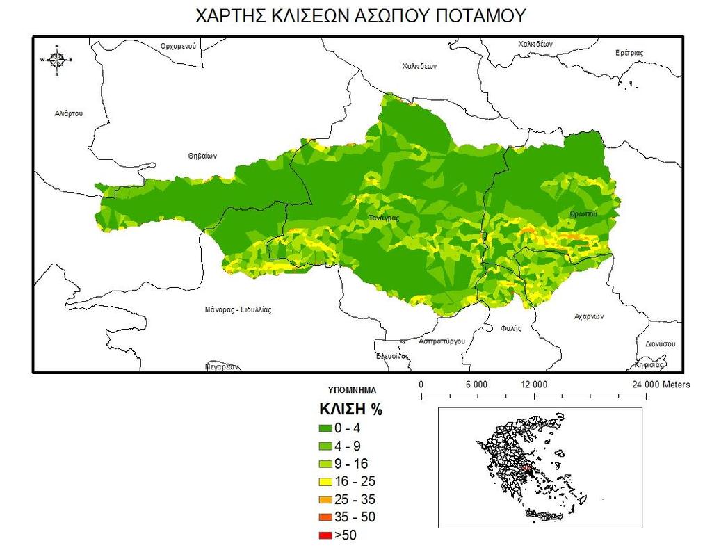 ΧΑΡΤΗΣ 4: Χάρτης κλίσεων της