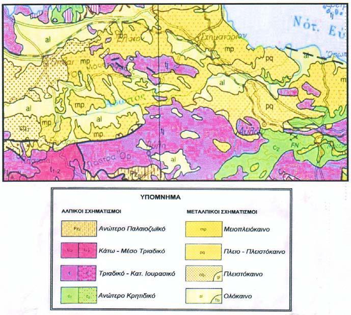 2.3 ΛΙΘΟΣΤΡΩΜΑΤΟΓΡΑΦΙΑ Η ευρύτερη περιοχή ενδιαφέροντος εντάσσεται γεωτεκτονικά στην Πελαγονική ενότητα (Παπανικολάου κ.ά. 1986 ).