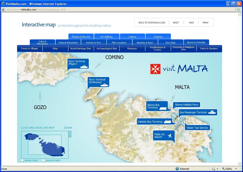 Ενδιαφζρον παρουςιάηει το μενοφ Explore Malta (εικόνα 6-23) το οποίο δίνει τισ εξισ δυνατότθτεσ: o o o o o o Plan & book your visit: On-line κράτθςθ αεροπορικϊν ειςιτθρίων και διαμονισ I phone