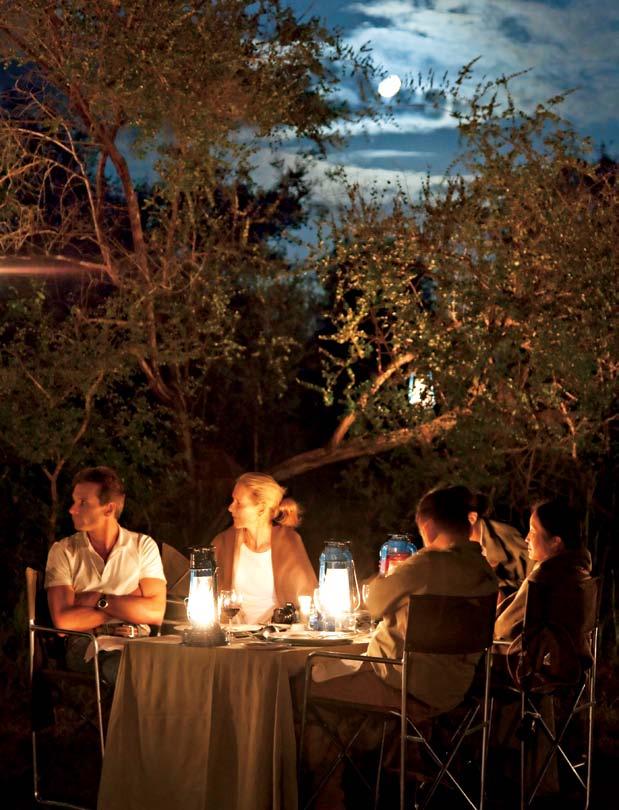 Surprise dinner under the stars organised by the Singita Lebombo Lodge Το