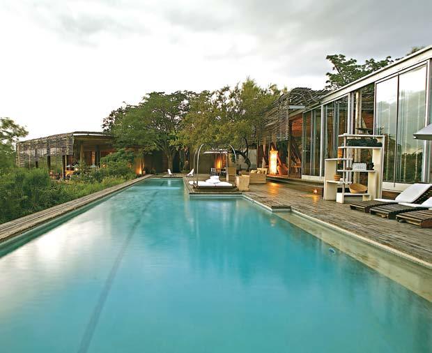 From top: The pool at Singita Lebombo Lodge
