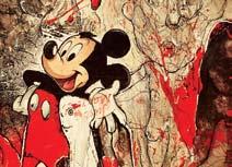 His works explore the boundaries of his art, using various techniques, symbols and characters of his childhood.