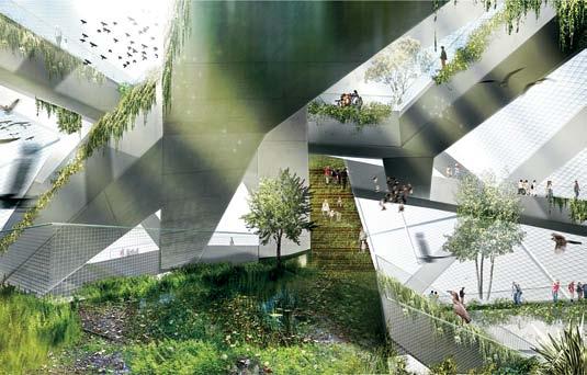 Dochodo Zoological Island State: Completion scheduled for 2040 Κατάσταση: Εκτιμάται ότι θα ολοκληρωθεί το 2040 Architecture firm JDS Architects from South Korea are hoping to create a contemporary