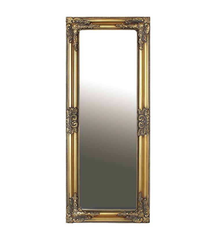 χρυσός ξύλινος καθρέπτης τοίχου Rectangular gold wooden wall mirror Specchio rettangolare da parete in legno
