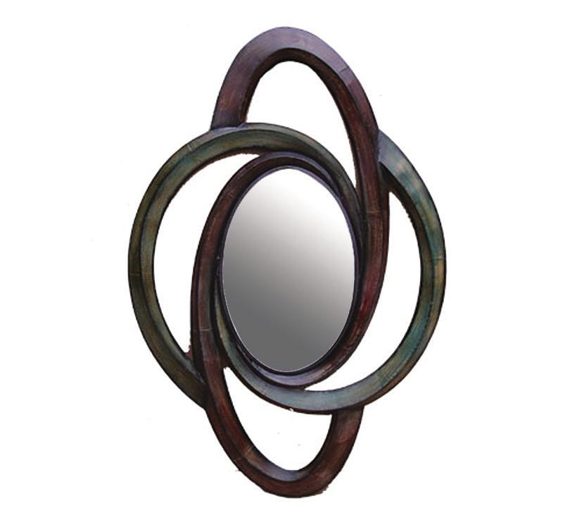 Specchio rotondo da parete in metallo color bronzo 100cm ΜΚ-6078Υ 5205746035582 Στρογγυλός