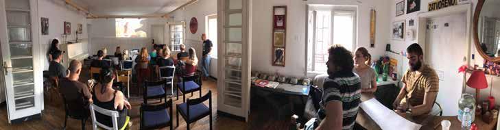 φωτογραφία με το λογότυπο της εκστρατείας «Υποστήριξε. Μην Τιμωρείς.» (π.χ. η κα Τέτα Παπουτσοπούλου- Διαμαντοπούλου, Εθνική Συντονίστρια για τα Ναρκωτικά, ο κ.